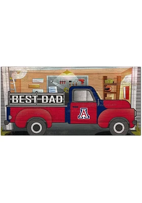 Arizona Wildcats Best Dad Truck Sign - Blue