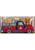 Arizona Wildcats Best Dad Truck Sign - Blue
