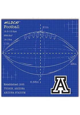 Arizona Wildcats Ball Blueprint Sign