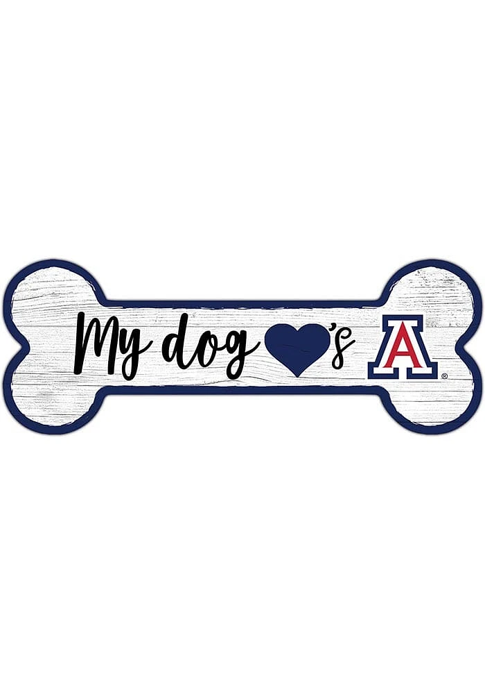 Arizona Wildcats Dog Bone 6x12 Sign