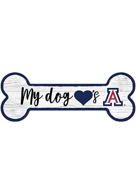 Arizona Wildcats Dog Bone 6x12 Sign