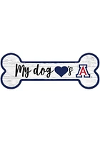Arizona Wildcats Dog Bone 6x12 Sign