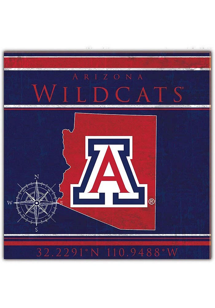 Arizona Wildcats Coordinates Sign