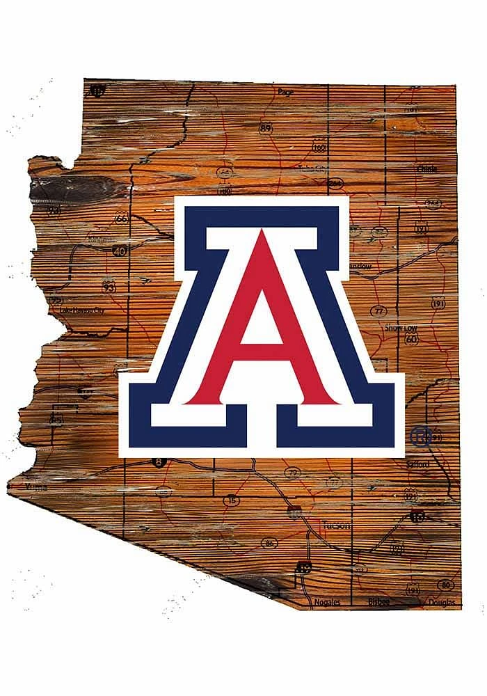 Arizona Wildcats Mini Roadmap State Sign