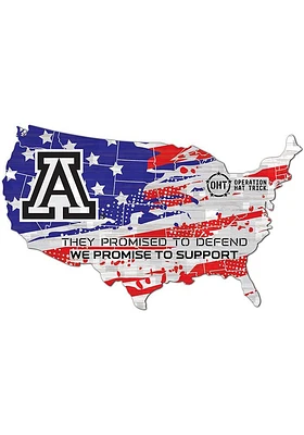 Arizona Wildcats OHT USA Shape Cutout Sign