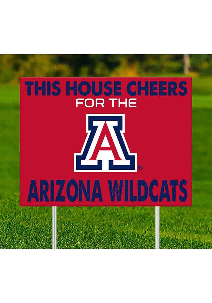 Arizona Wildcats This House Cheers For Yard Sign - Blue