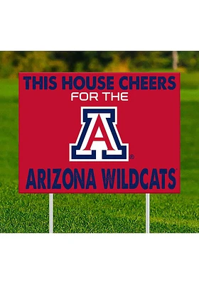 Arizona Wildcats This House Cheers For Yard Sign - Blue