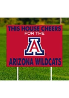 Arizona Wildcats This House Cheers For Yard Sign - Blue