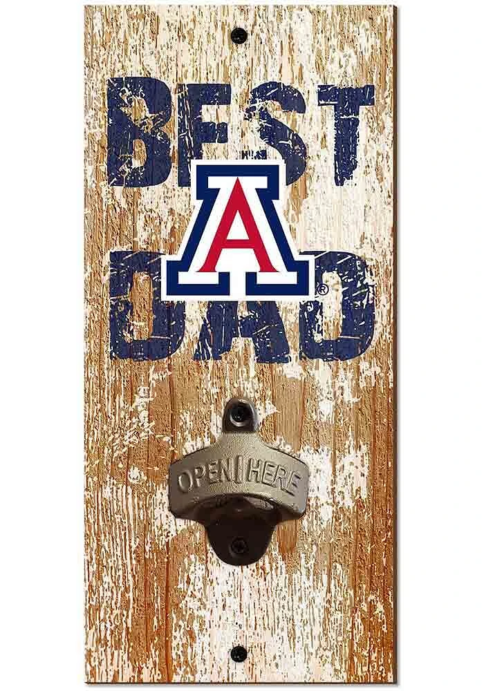 Arizona Wildcats Best Dad Bottle Opener Sign - Blue