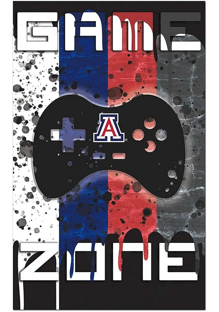 Arizona Wildcats Grunge Game Zone Sign
