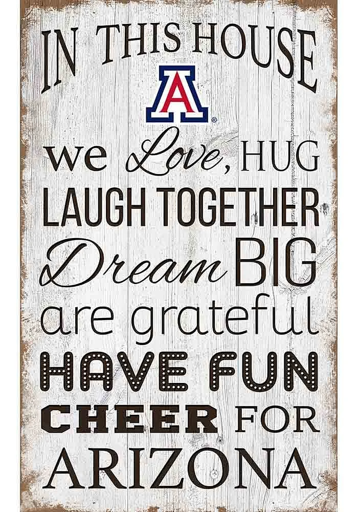Arizona Wildcats In This House 11x19 Sign