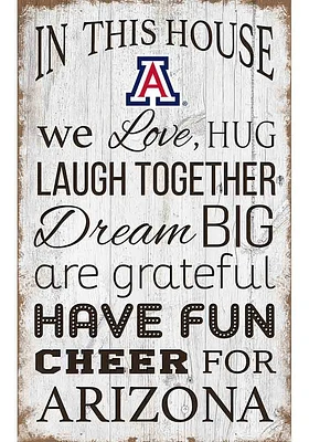 Arizona Wildcats In This House 11x19 Sign
