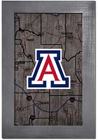 Arizona Wildcats City Map Sign