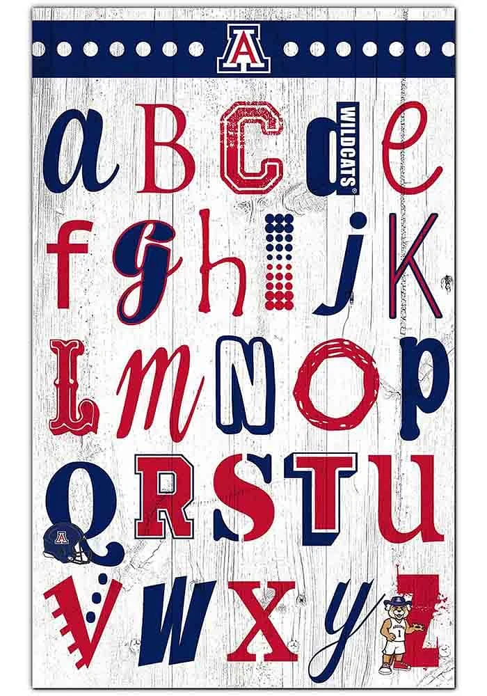 Arizona Wildcats Alphabet Sign