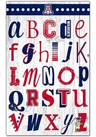 Arizona Wildcats Alphabet Sign