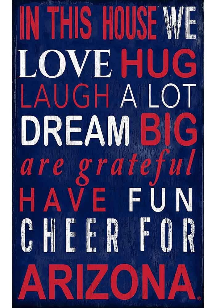 Arizona Wildcats In This House Sign