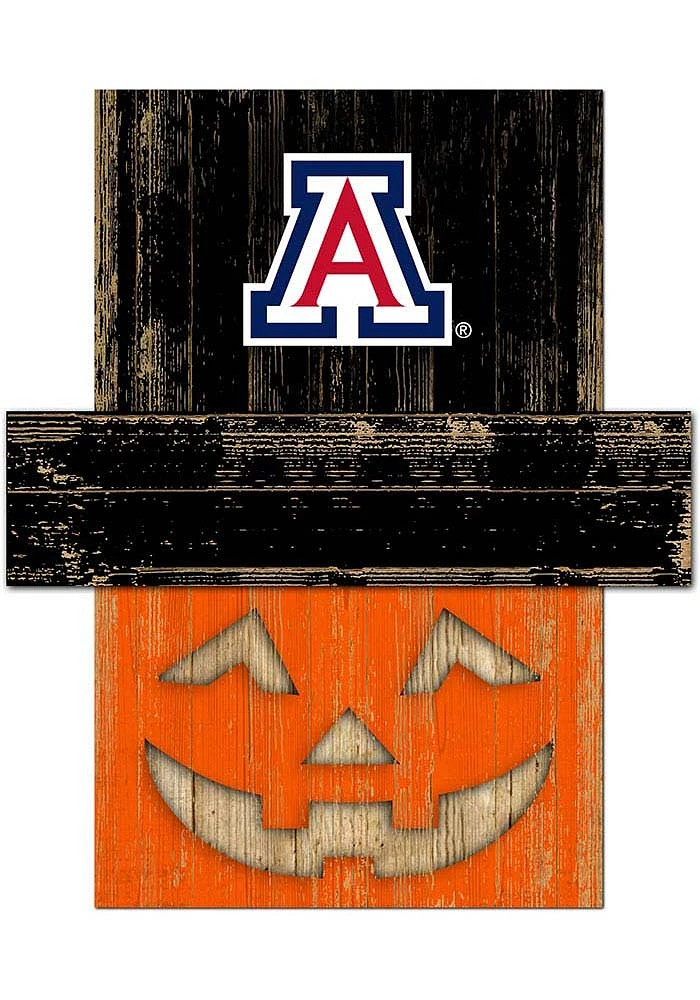 Arizona Wildcats Pumpkin Head Sign