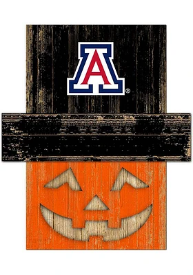 Arizona Wildcats Pumpkin Head Sign