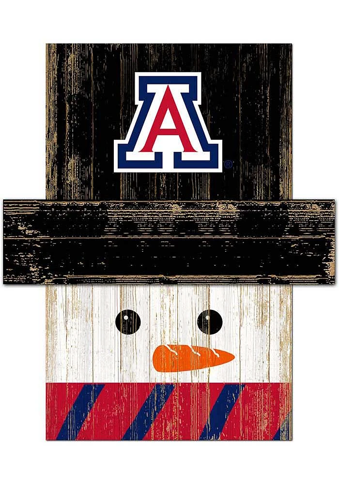 Arizona Wildcats Snowman Head Sign