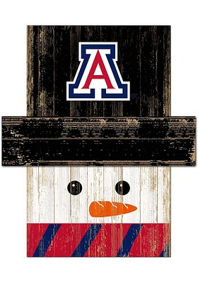 Arizona Wildcats Snowman Head Sign
