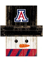 Arizona Wildcats Snowman Head Sign