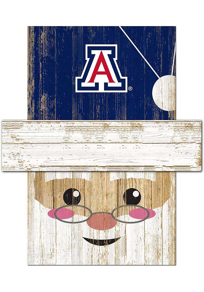 Arizona Wildcats Santa Head Sign