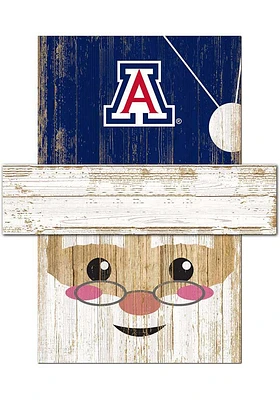 Arizona Wildcats Santa Head Sign