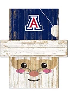 Arizona Wildcats Santa Head Sign