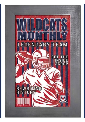 Arizona Wildcats 11x19 Framed Monthly Sign