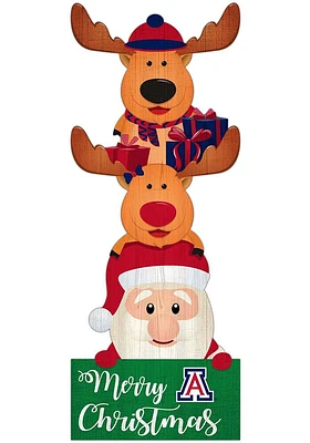 Arizona Wildcats 31 Inch Santa Stack Leaner Sign