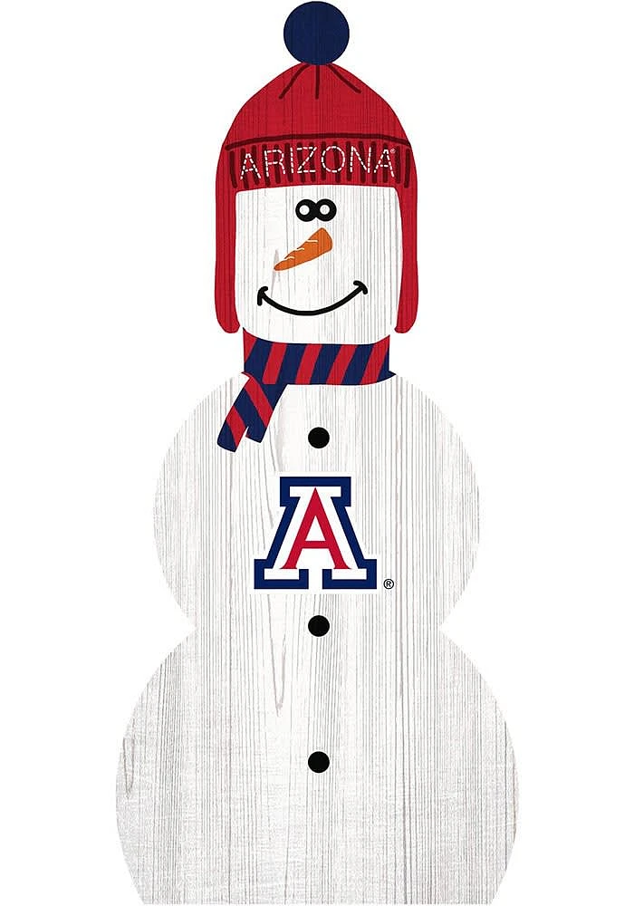 Arizona Wildcats Snowman Leaner Sign