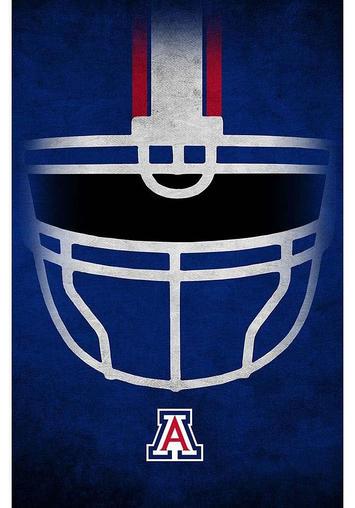 Arizona Wildcats Ghost Helmet 17x26 Sign