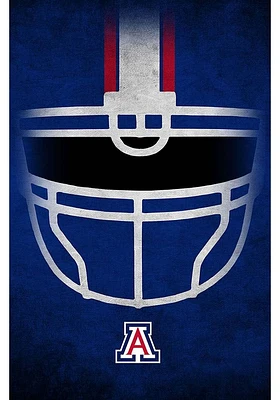 Arizona Wildcats Ghost Helmet 17x26 Sign
