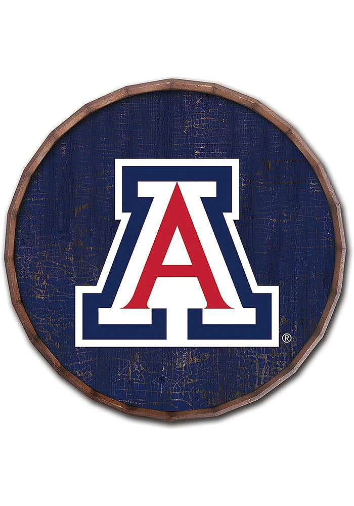 Arizona Wildcats Cracked Color 24 Inch Barrel Top Sign