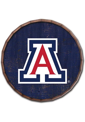 Arizona Wildcats Cracked Color 24 Inch Barrel Top Sign