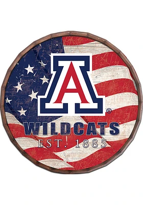 Arizona Wildcats Flag 24 Inch Barrel Top Sign