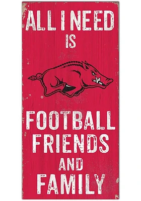 Arkansas Razorbacks Football Friends and Family Sign - Red