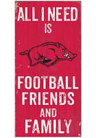 Arkansas Razorbacks Football Friends and Family Sign - Red