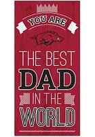 Arkansas Razorbacks Best Dad in the World Sign - Red