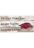 Arkansas Razorbacks No One Fights Alone Sign - Red