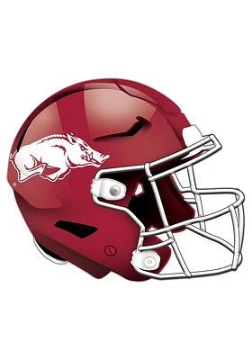 Arkansas Razorbacks 24in Helmet Cutout Sign - Red