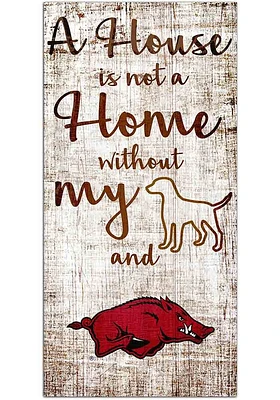 Arkansas Razorbacks A House is not a Home Sign - Red