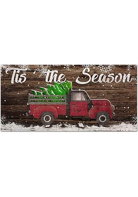 Arkansas Razorbacks Tis the Season 6x12 Sign - Red