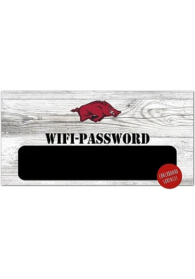 Arkansas Razorbacks Wifi Password 6x12 Sign - Red