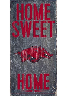 Arkansas Razorbacks Home Sweet Home Sign - Red