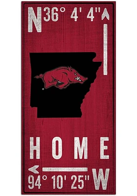 Arkansas Razorbacks Coordinate Sign - Red
