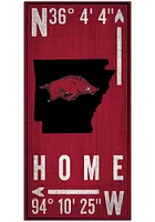 Arkansas Razorbacks Coordinate Sign - Red