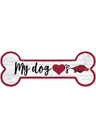 Arkansas Razorbacks Dog Bone 6x12 Sign - Red