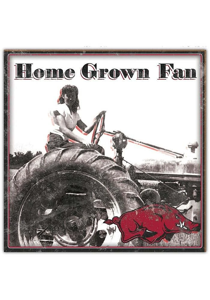 Arkansas Razorbacks Aluminum Can Sign - Red