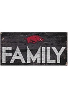 Arkansas Razorbacks Family 6x12 Sign - Red